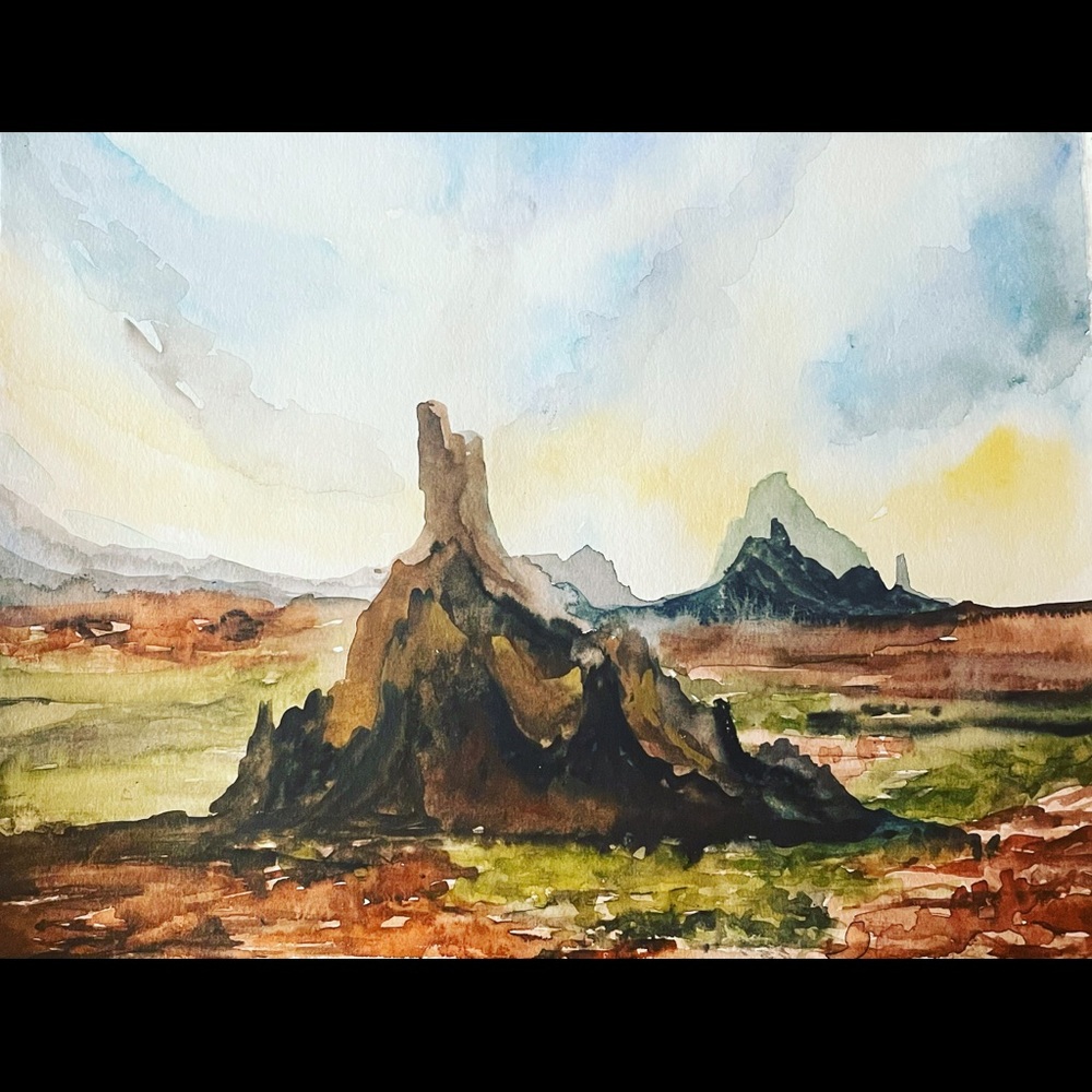 New Mexico watercolor painting